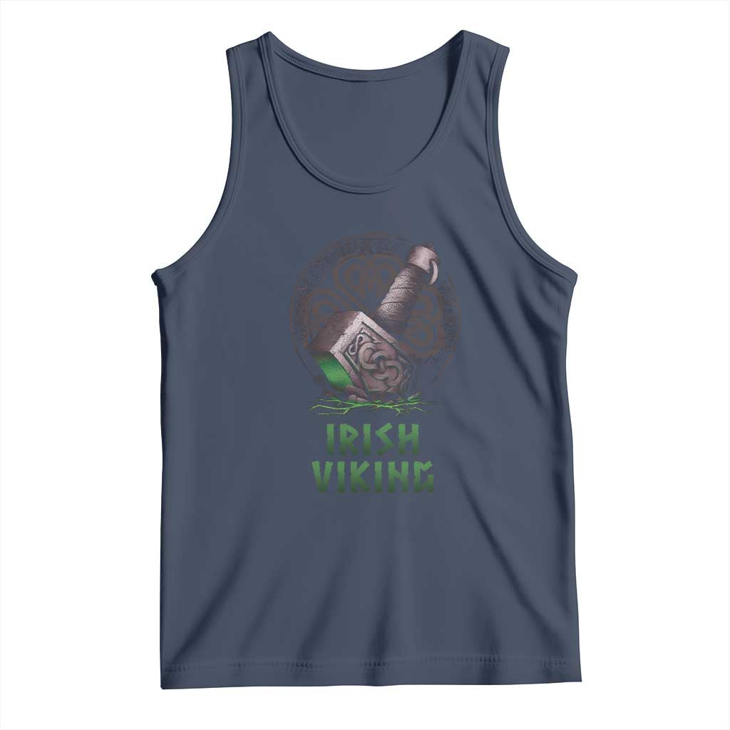 Irish Viking Tank Top Celtic Thor Mjolnir TS09 Navy Print Your Wear