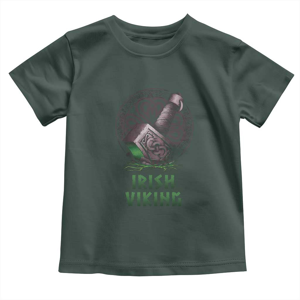 Irish Viking Toddler T Shirt Celtic Thor Mjolnir TS09 Dark Forest Green Print Your Wear
