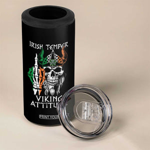 Funny Irish Viking 4 in 1 Can Cooler Tumbler Irish Temper Viking Attitude TS09 Print Your Wear