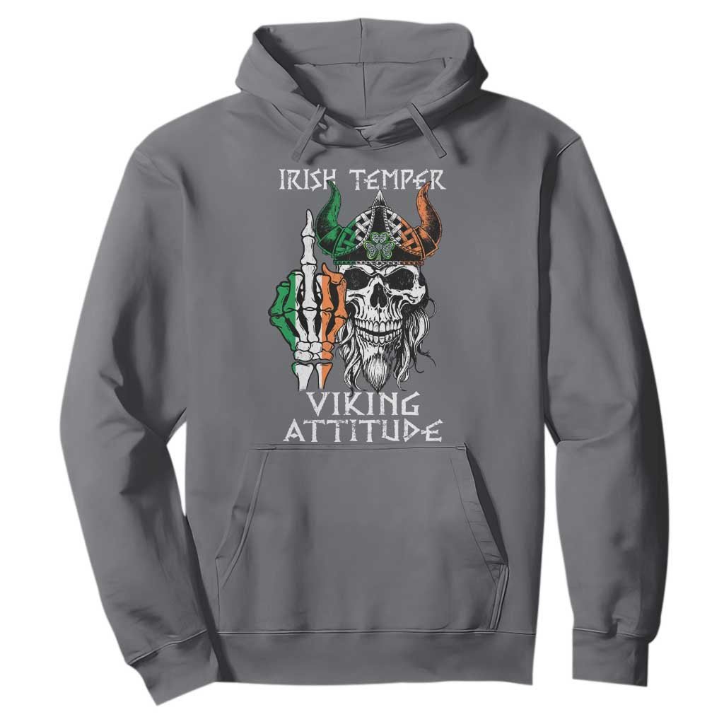 Funny Irish Viking Hoodie Irish Temper Viking Attitude TS09 Charcoal Print Your Wear