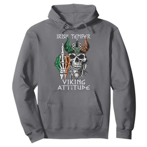 Funny Irish Viking Hoodie Irish Temper Viking Attitude TS09 Charcoal Print Your Wear