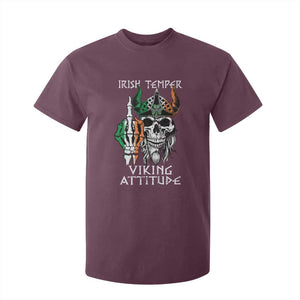 Funny Irish Viking T Shirt For Kid Irish Temper Viking Attitude TS09 Maroon Print Your Wear