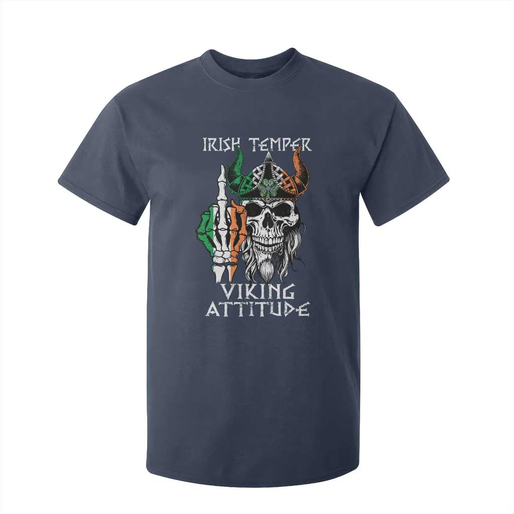 Funny Irish Viking T Shirt For Kid Irish Temper Viking Attitude TS09 Navy Print Your Wear