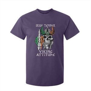Funny Irish Viking T Shirt For Kid Irish Temper Viking Attitude TS09 Purple Print Your Wear