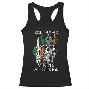 Funny Irish Viking Racerback Tank Top Irish Temper Viking Attitude TS09 Black Print Your Wear