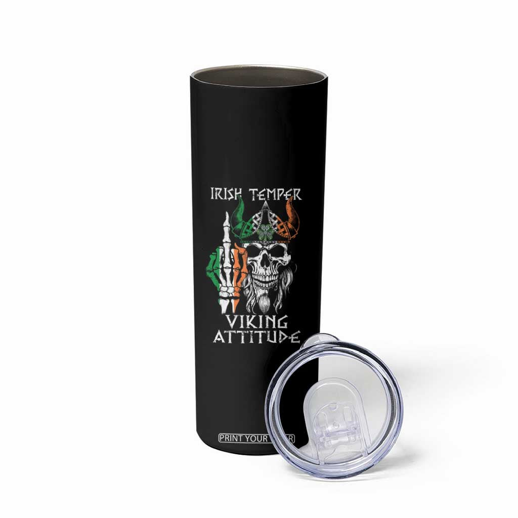 Funny Irish Viking Skinny Tumbler Irish Temper Viking Attitude TS09 Print Your Wear