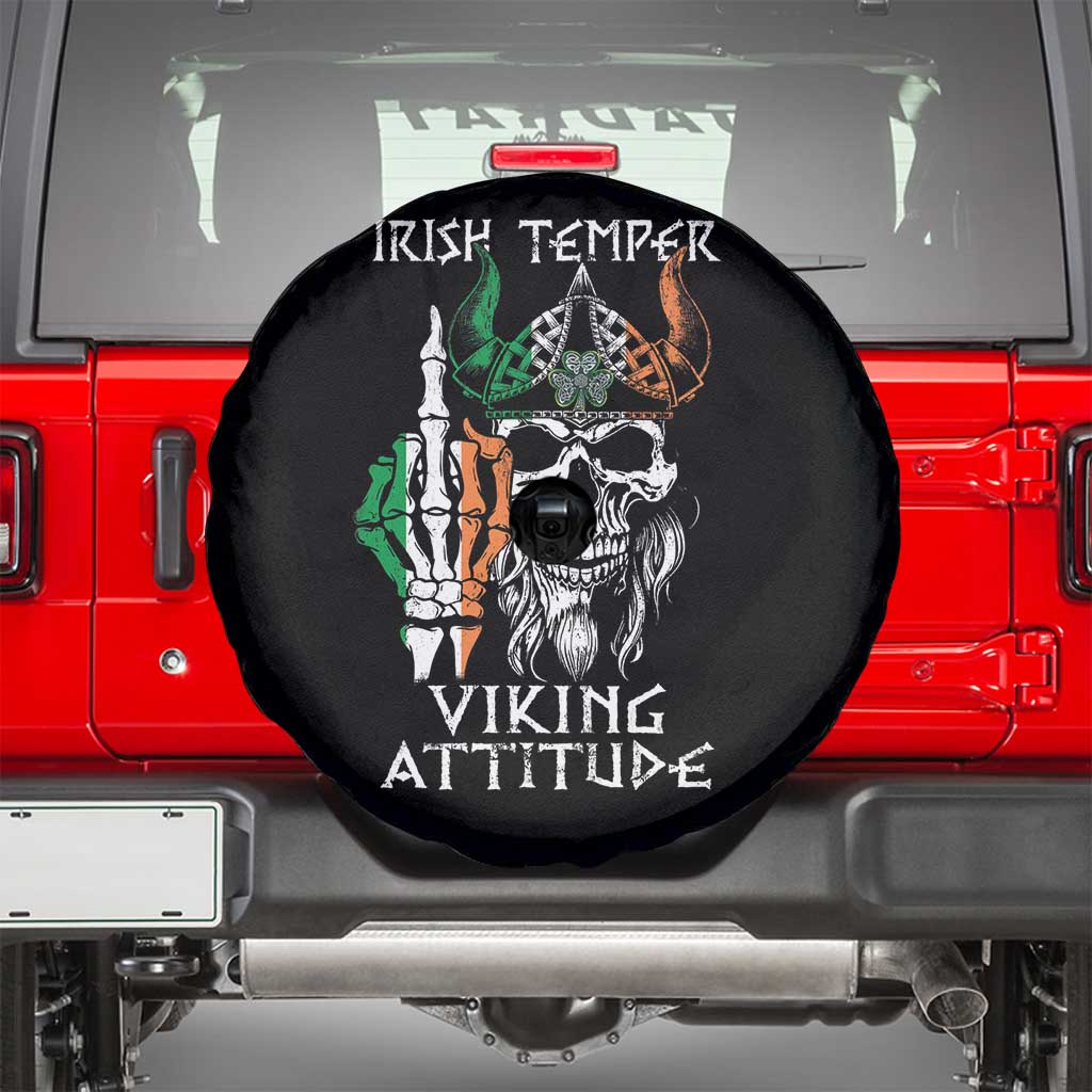 Funny Irish Viking Spare Tire Cover Irish Temper Viking Attitude TS09 Black Print Your Wear