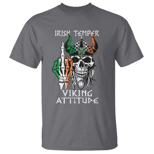 Funny Irish Viking T Shirt Irish Temper Viking Attitude TS09 Charcoal Print Your Wear