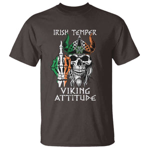 Funny Irish Viking T Shirt Irish Temper Viking Attitude TS09 Dark Chocolate Print Your Wear