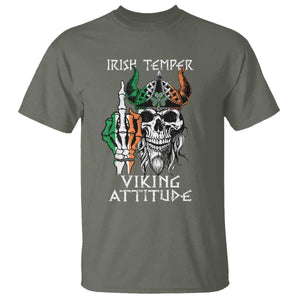 Funny Irish Viking T Shirt Irish Temper Viking Attitude TS09 Military Green Print Your Wear