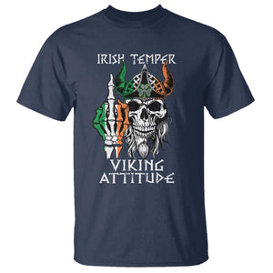 Funny Irish Viking T Shirt Irish Temper Viking Attitude TS09 Navy Print Your Wear