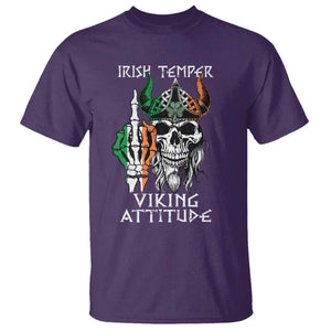 Funny Irish Viking T Shirt Irish Temper Viking Attitude TS09 Purple Print Your Wear
