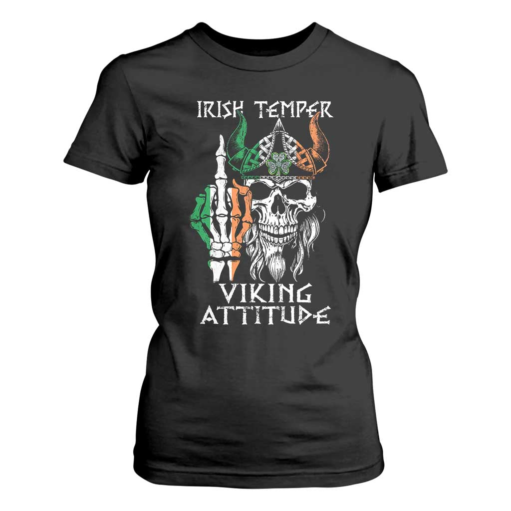 Funny Irish Viking T Shirt For Women Irish Temper Viking Attitude TS09 Black Print Your Wear