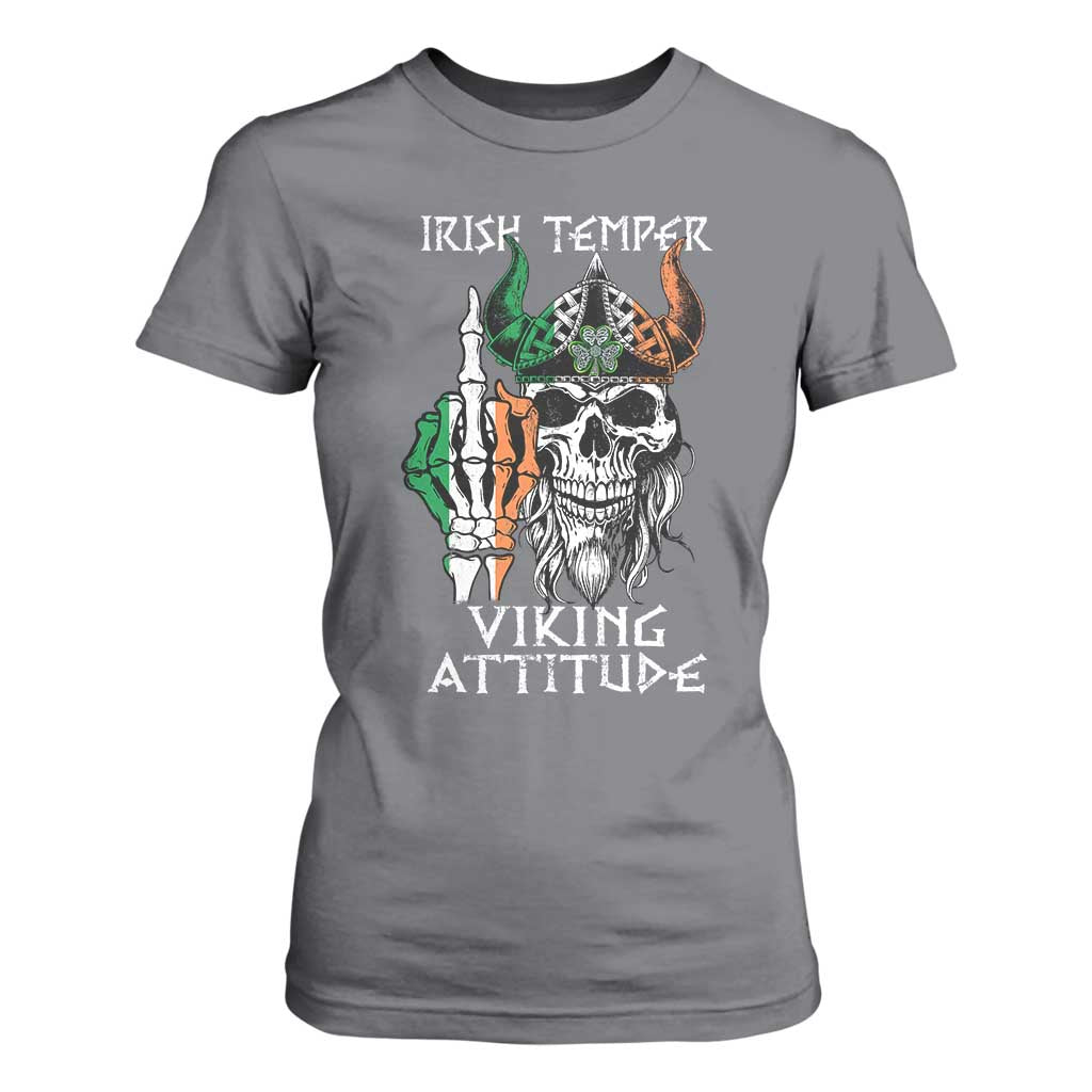 Funny Irish Viking T Shirt For Women Irish Temper Viking Attitude TS09 Charcoal Print Your Wear