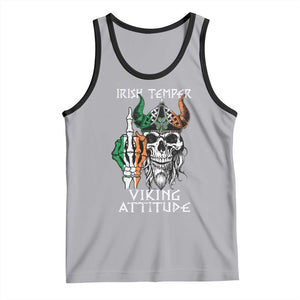 Funny Irish Viking Tank Top Irish Temper Viking Attitude TS09 Athletic Heather Black Print Your Wear