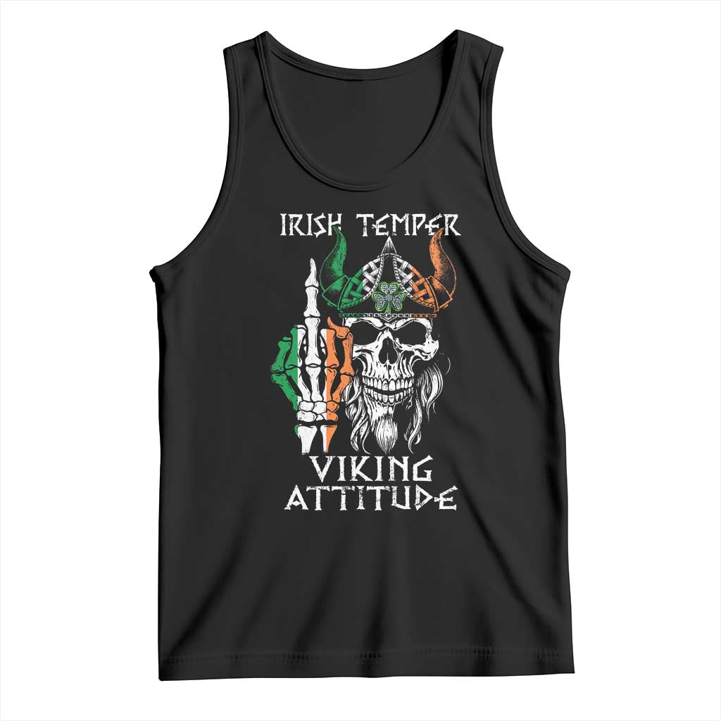 Funny Irish Viking Tank Top Irish Temper Viking Attitude TS09 Black Print Your Wear