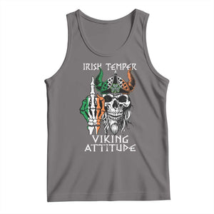 Funny Irish Viking Tank Top Irish Temper Viking Attitude TS09 Deep Heather Print Your Wear