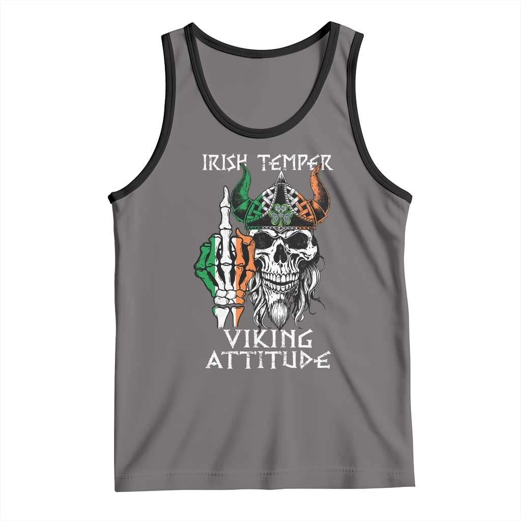 Funny Irish Viking Tank Top Irish Temper Viking Attitude TS09 Deep Heather Black Print Your Wear