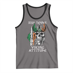 Funny Irish Viking Tank Top Irish Temper Viking Attitude TS09 Deep Heather Black Print Your Wear
