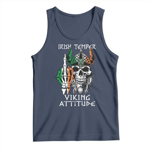 Funny Irish Viking Tank Top Irish Temper Viking Attitude TS09 Navy Print Your Wear