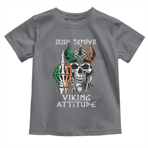 Funny Irish Viking Toddler T Shirt Irish Temper Viking Attitude TS09 Charcoal Print Your Wear