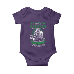 Funny Viking St. Patrick's Day Baby Onesie Everyone Is A Little Irish On St. Patrick's Day Except The Viking We're Still Viking TS09 Purple Print Your Wear