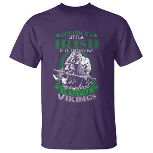 Funny Viking St. Patrick's Day T Shirt Everyone Is A Little Irish On St. Patrick's Day Except The Viking We're Still Viking TS09 Purple Print Your Wear