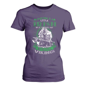 Funny Viking St. Patrick's Day T Shirt For Women Everyone Is A Little Irish On St. Patrick's Day Except The Viking We're Still Viking TS09 Purple Print Your Wear