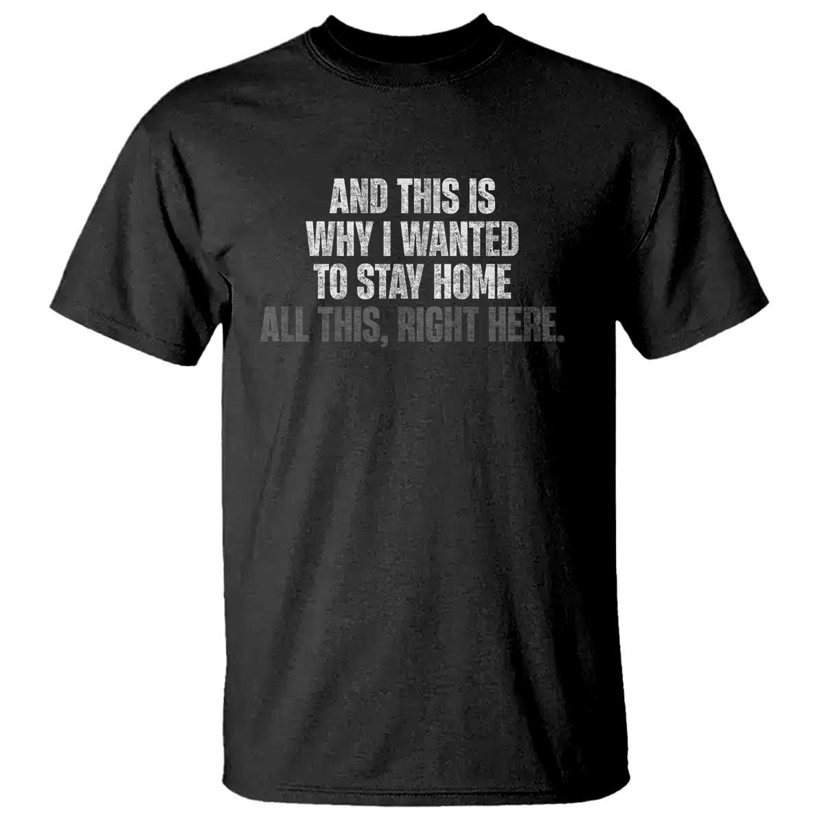 Funny And This Is Why I Wanted To Stay Home T Shirt All This Right Here TS09 Black Print Your Wear
