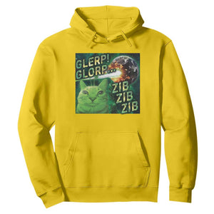Funny Alien Cat Meme Hoodie Glerp Glorp Zib Zib TS09 Daisy Print Your Wear
