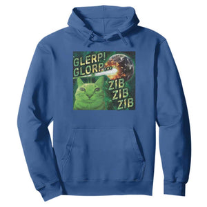 Funny Alien Cat Meme Hoodie Glerp Glorp Zib Zib TS09 Royal Blue Print Your Wear