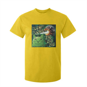 Funny Alien Cat Meme T Shirt For Kid Glerp Glorp Zib Zib TS09 Daisy Print Your Wear