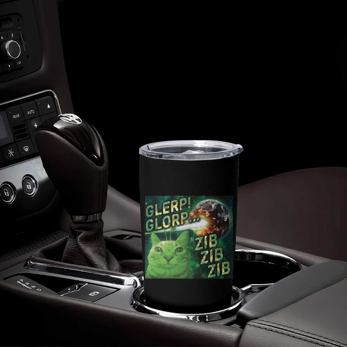 Funny Alien Cat Meme Tumbler Cup Glerp Glorp Zib Zib TS09 Print Your Wear
