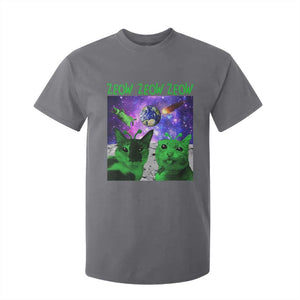 Funny Alien Cat Meme T Shirt For Kid Green Cats ZEOW ZEOW TS09 Charcoal Print Your Wear