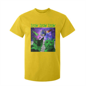 Funny Alien Cat Meme T Shirt For Kid Green Cats ZEOW ZEOW TS09 Daisy Print Your Wear