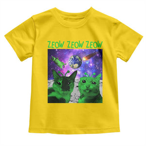 Funny Alien Cat Meme Toddler T Shirt Green Cats ZEOW ZEOW TS09 Daisy Print Your Wear