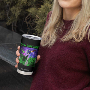 Funny Alien Cat Meme Tumbler Cup Green Cats ZEOW ZEOW TS09 Print Your Wear