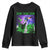 Funny Alien Cat Meme Youth Sweatshirt Green Cats ZEOW ZEOW TS09 Black Print Your Wear