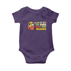 Funny Goose On My Way To Make Some Bad Decisions Baby Onesie TS09 Purple Print Your Wear