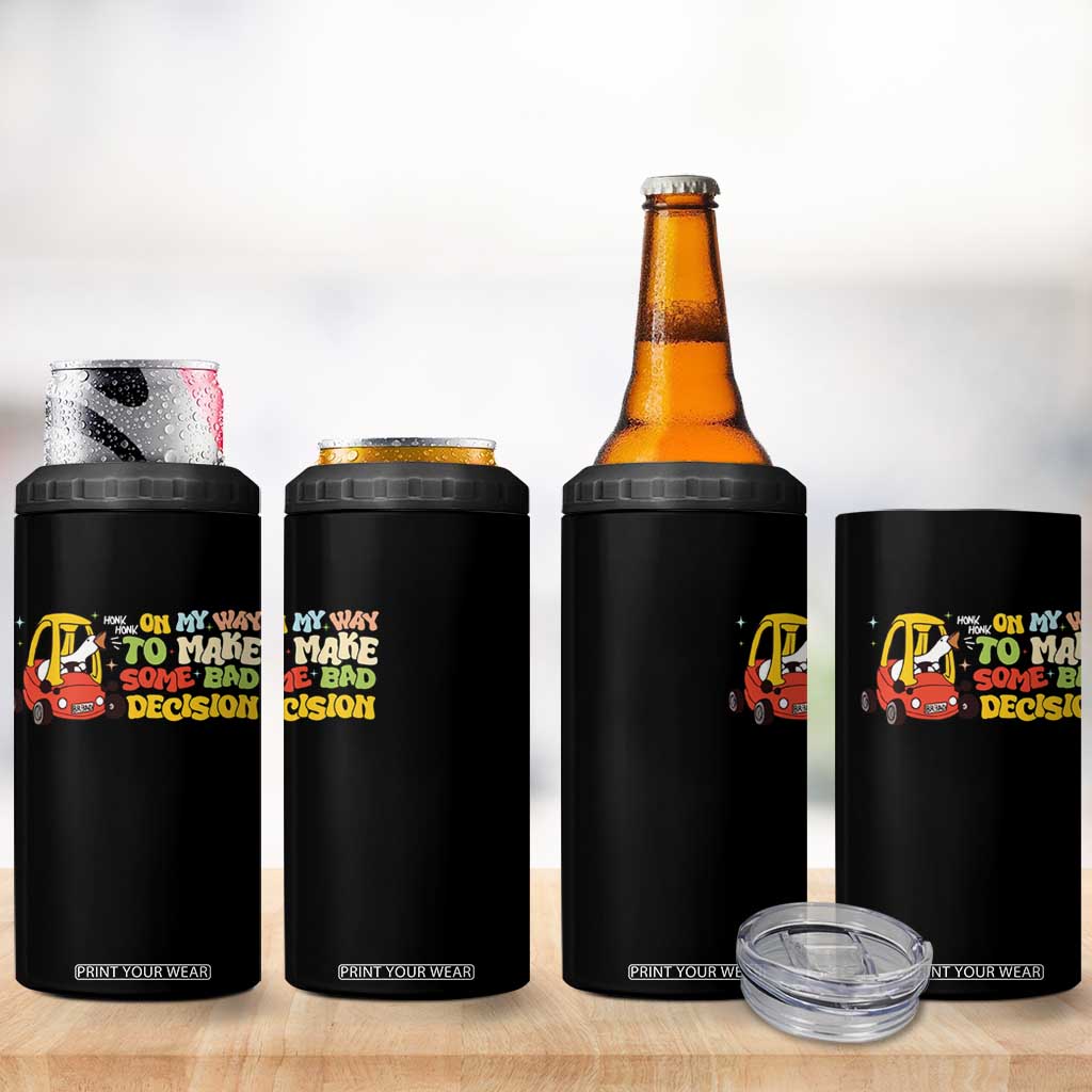 Funny Goose On My Way To Make Some Bad Decisions 4 in 1 Can Cooler Tumbler TS09 Print Your Wear
