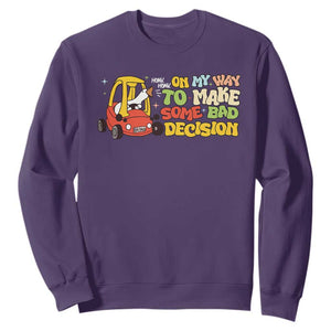 Funny Goose On My Way To Make Some Bad Decisions Sweatshirt TS09 Purple Print Your Wear