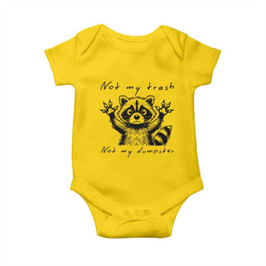 Funny Raccoon Baby Onesie Not My Trash Not My Dumpster TS09 Daisy Print Your Wear