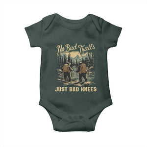 Hiking Baby Onesie No Bad Trails Just Bad Knees TS09 Print Your Wear