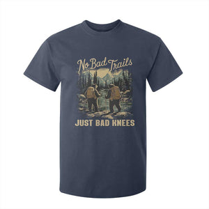 Hiking T Shirt For Kid No Bad Trails Just Bad Knees TS09 Navy Print Your Wear