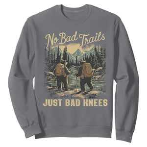 Hiking Sweatshirt No Bad Trails Just Bad Knees TS09 Charcoal Print Your Wear