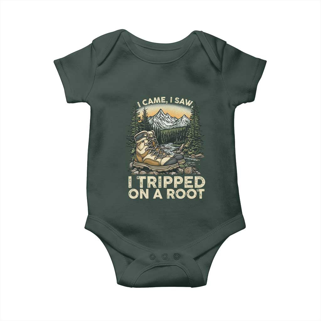 Hiking Baby Onesie I Came I Saw I Tripped On A Root TS09 Print Your Wear