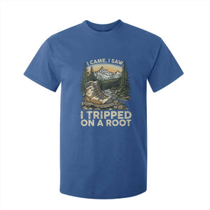 Hiking T Shirt For Kid I Came I Saw I Tripped On A Root TS09 Royal Blue Print Your Wear