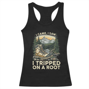 Hiking Racerback Tank Top I Came I Saw I Tripped On A Root TS09 Black Print Your Wear