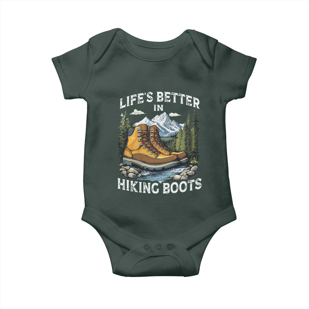 Hiking Baby Onesie Life's Better in Hiking Boots TS09 Print Your Wear