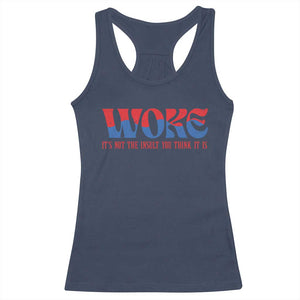 Woke It's Not An Insult You Think Racerback Tank Top TS09 Navy Print Your Wear